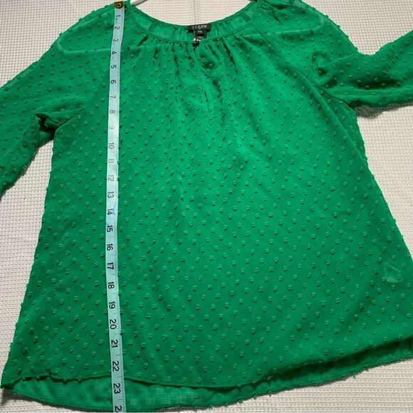 J. CREW Sheer Swiss Dot Long Sleeves Blouse XXS - Picture 7 of 7